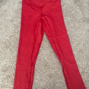 Zyia Red Leopard Scrunchy What Leggings